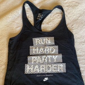 black Nike running tank top